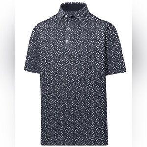 Footjoy Golf Tossed Tulips Lisle Self Collar Polo shirt size large